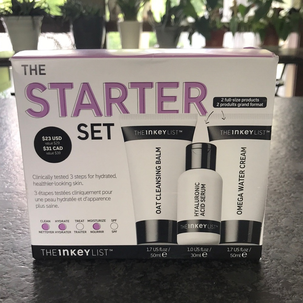 The Inkey List Skincare Trio The Starter Set clean, hydrate, moisturize